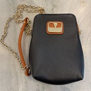 Valentina Black and Tan Italian Leather Bag